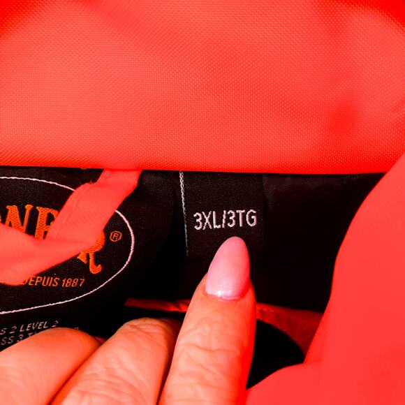 PIONEER Unisex Waterproof 7-in-1 Safety Parka Coat 3XL Hi-Vis Orange NWT - Picture 10 of 13